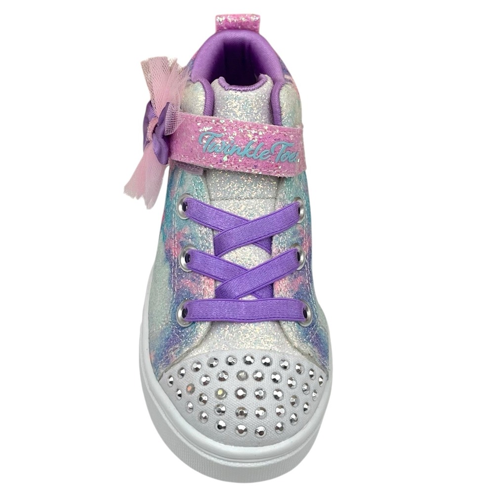 Skechers Twinkle Sparks Toddler Girls Slip-on Shoes Size 8 Lavender Purple Pink - Picture 6 of 13
